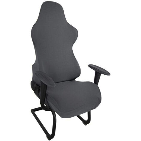 Housses De Chaise De Gaming, Ergonomiques Et Élastiques, Extensibles, Pour Ordinateur De Bureau, Chaise De Jeu D'ordinateur, Chaise De Bureau (Gris Foncé) (1/5)