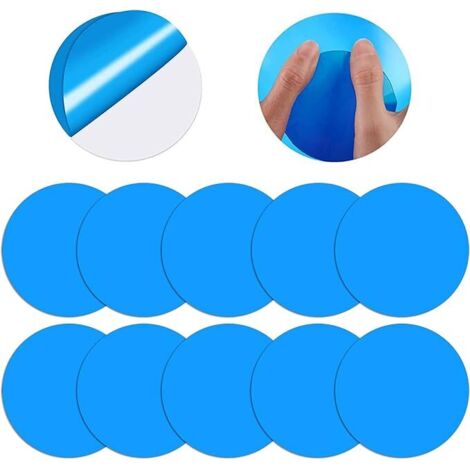 Lot de 10 Rustine pour Piscine, Kit de Réparation de Patch pour lit à Eau(Ronds) (1/5)