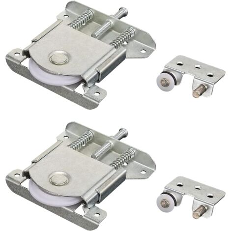 AIDUCHO 2 Paires Roulette Porte Coulissante Placard,Roulette de Coulissante,Rouleau Placard,Meubles Roues Coulissante,pour Armoires, Fenêtres, Portes Coulissantes (Argent) (1/5)