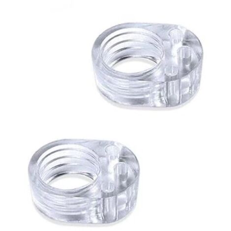 10 Pièces Protection Poignee Porte - Butée de Porte en Silicone - Butoir Poignée de porte en PVC - Stop Porte Non Toxique Transparent - Protéger le Mur - Stoppeur fenêtre(Bague Simple) GROOFOO (1/5)