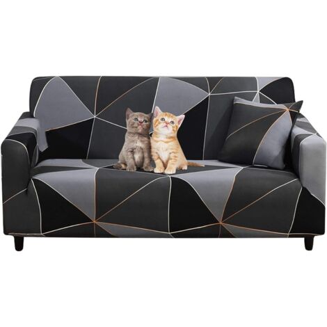 AIDUCHO Housse De Canapé Extensible Housses De Canapé Élastiques Imprimées Housses De Fauteuil Pour Canapés 1 Coussin Canapés Protecteur De Meuble Universel (3 Places, Black Magic) Sans Taie D'oreille (1/5)