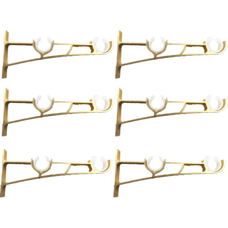 AIDUCHO 6pièces Tringle À Rideau En Métal Robuste, Support De Tringle À Rideaux, Double Tringle À Rideau Pole Holder, Support Rideau, Support De Tringle À Rideau En Aluminium, Support De Tringle À Rid (1/3)