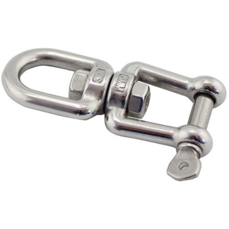 AIDUCHO Émerillon Manilles Chaînes D'ancrage D'amarrage Connecteur Pivotant En 304 Inox Pour Bateau Marine - 6mm (1/5)