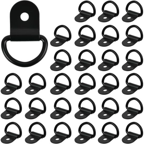 AIDUCHO Anneaux D'arrimage 30pcs Anneaux De Montage En D, Arrimage Anneaux D'arrimage Robuste D Crochet Camion Crochet Arrimage Anneau Pour Fixation Anneaux Arrimage Pour Remorque Camion Bateaux Autos (1/5)