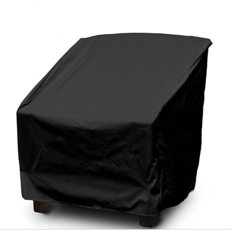 AIDUCHO Housse De Chaise Jardin Empilable, Housse Chaise Exterieur En Tissu Oxford 210d Imperméable, Housse De Fauteuil Protege Jardin, Couverture Chaise Jardin Balcon Anti-Uv/Pluie 64x71x70/86cm (Noi