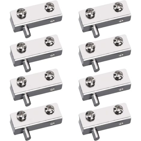 AIDUCHO Lot De 8 Charnières Pivotantes Sans Cadre Pour Porte En Verre Avec Broche Réglable En Fer Pour Porte En Verre De 3 À 6 Mm (1/5)