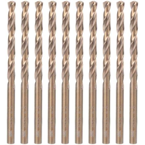 AIDUCHO 10pcs Forets Hélicoïdaux En Acier Haute Vitesse Forets Hss Outil De Forage Pour Acier Inoxydable Plaque De Fer Bois (1.5mm) (1/5)