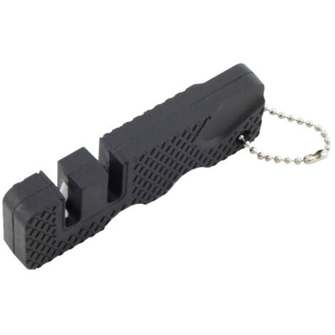 AIDUCHO Affûteur De Couteaux Manuel Affuteur Couteau Aiguiseur Portatif Extérieur Multifonctionnel De Diamant D'aiguiseur De Tungstène De Pierre À Aiguiser Mini (Noir) (1/5)