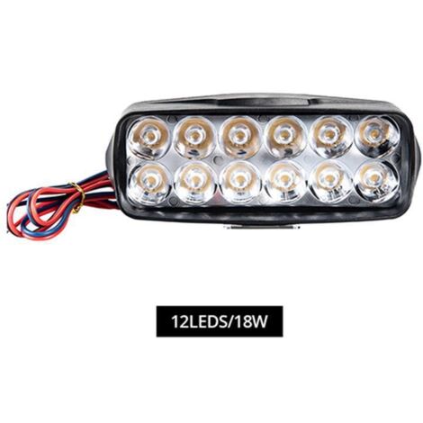 AIDUCHO 2 Pièces-12led Phares De Moto Monogramme Projecteur 8/12/16 Perles Feux De Jour Auxiliaires (1/3)