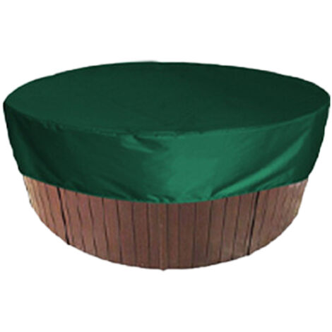 AIDUCHO Couverture De Piscine Ronde Couverture Solaire De Piscine, Protection Uv Et Couverture De Protection Spa Étanche, Baignoire Spa Extérieure-Vert 215x70cm (1/4)
