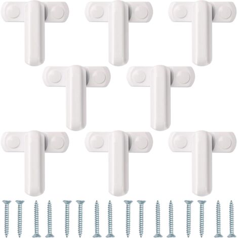 AIDUCHO 8pcs Sash Jammer Strong Alliage De Zinc Alliage De Sécurité Supplémentaire Serrures Sash Blocker Jammer Pour Diverses Portes Upvc/Pvc Et Windows Et Sécurité À La Maison-Blanc (1/4)
