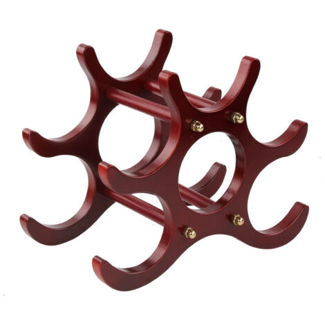 AIDUCHO Casier À Vin En Bois Massif, Étagère À Vin Rouge, Présentoir À Vin, Casier À Vin Créatif, Décoration De Casier À Vin De Style Européen Pour Collection De Vins, Cave À Vin, Bar (6 Bouteilles) (1/5)