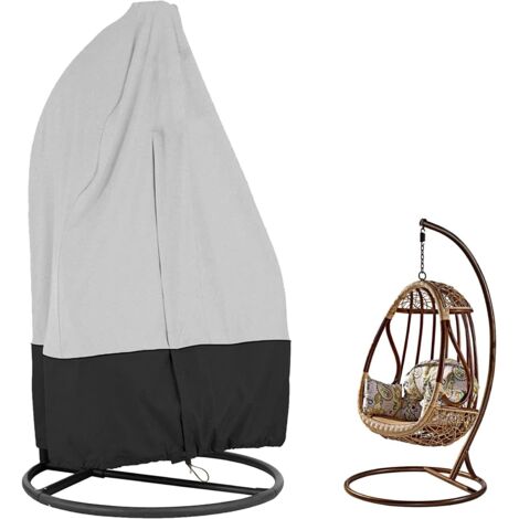 AIDUCHO Housse De Protection Pour Fauteuil Suspendu - 190 X 115 Cm - Oxford 210d Indéchirable - Housse De Protection Avec Cordon De Serrage - Imperméable - Coupe-Vent - Pour Meubles De Jardin (1/5)