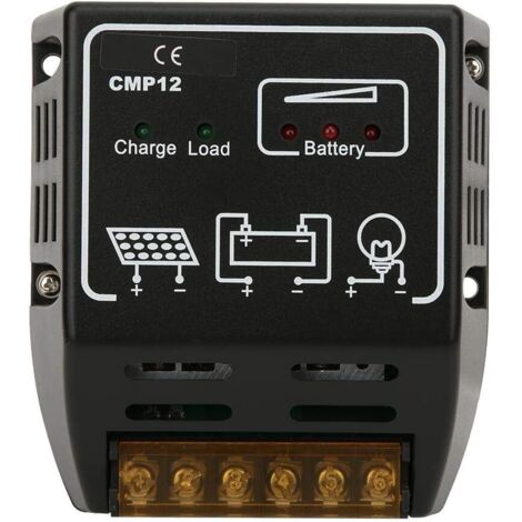 AIDUCHO Régulateur De Charge Solaire 20 A, Régulateur De Charge Solaire 12v/24v, Noir, Avec Protection Cmp12, Régulateur Intelligent De Batterie À Panneau Solaire (1/5)