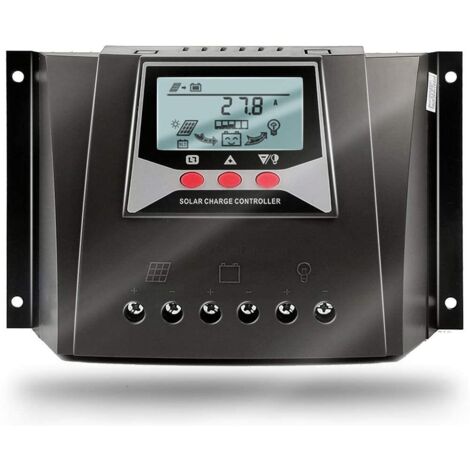 AIDUCHO 40a Régulateur De Charge Solaire 12v/24v Avec Identification Automatique Intelligent Régulateur Avec Écran Lcd Pour Batterie De Panneau Solaire (1/5)