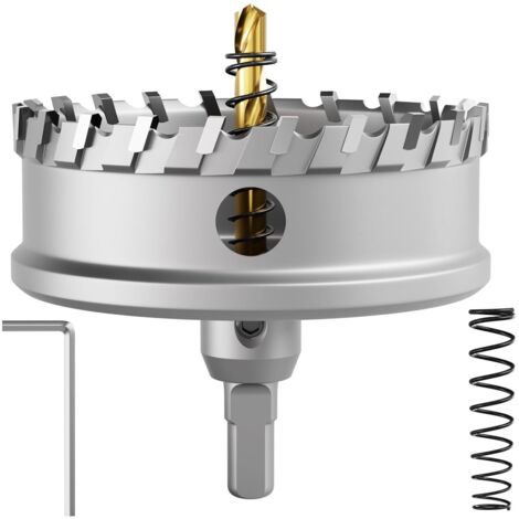 AIDUCHO Scie Cloche Bimétallique En Carbure T.C.T Robuste De Qualité Industrielle Coupe Trou En Acier Inoxydable (120mm)