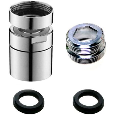 AIDUCHO Aérateur Pour Robinets - Rotatif À 360° - Mousseur D'économie D'eau - Pour Cuisine Et Salle De Bain - Convient Pour Robinet Avec Filetage Extérieur M22 Ou Filetage Intérieur M24. (1/5)