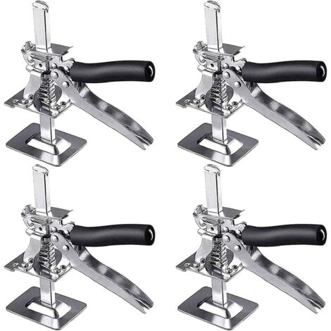 AIDUCHO Ajusteur De Hauteur De Tuile 4 Pcs, Positionneur De Levage Manuel, Niveau De Carrelage Mural, Appareil Hauteur Supérieur (Color : Black) (1/5)