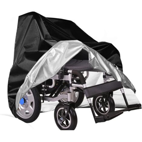 AIDUCHO Housse De Protection Pour Fauteuil Roulant Électrique, Protection De Stockage Étanche Pour Fauteuil Roulant Manuel, Housse De Pluie Extérieure Anti-Poussière 100x75x100cm(Le Noir) (1/5)