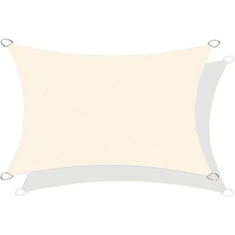 AIDUCHO Voile D'ombrage Impermeable Rectangulaire, Anti Uv Abri Voiture De Pergola Pour Patio Extérieur, Jardin, Serre, Terrasse Et Camping Toile D'ombrage 3 X 5 M Beige (1/5)