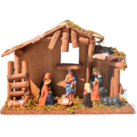 Nativité Set Complet, Crèche De Noël - Ensemble De Nativité Creche, Nativité Noel Figurines En Résine Pour Décor De Vacances Pour Crèche De Noël En Polyrésine - A (1/5)