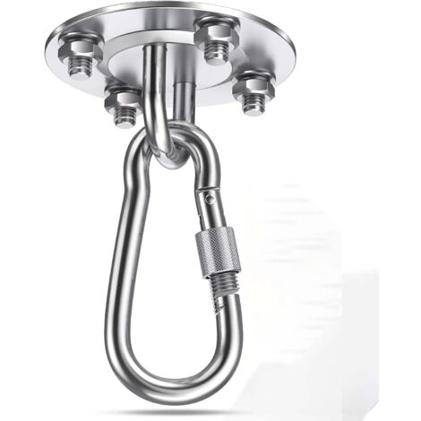 AIDUCHO Crochet De Plafond Suspendu En Acier Inoxydable De Qualité Supérieure Jusqu'à 400 Kg Pour Hamac, Hamac, Sac De Frappe Sling Trainer Toile De Yoga, Voile D'ombrage, Balançoire (1/5)