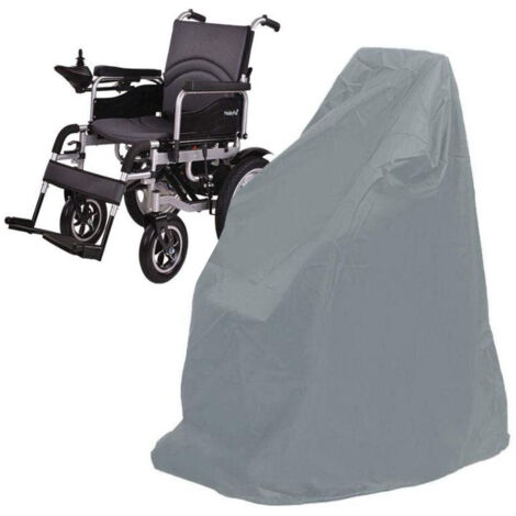 AIDUCHO Housse De Protection Pour Fauteuil Roulant Électrique, Protection De Stockage Étanche Pour Fauteuil Roulant Manuel, Housse De Pluie Extérieure Anti-Poussière 100x75x100cm(Argent) (1/5)