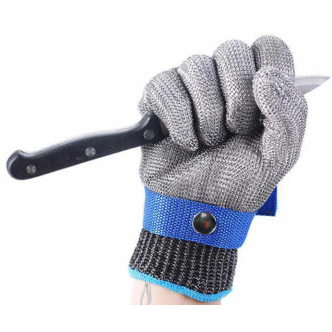 AIDUCHO Gant Anti Coupure Gants Anti Coupure Gant En Acier Inoxydable Pour Cuisine Boucher Travail Extérieur - S (1/5)