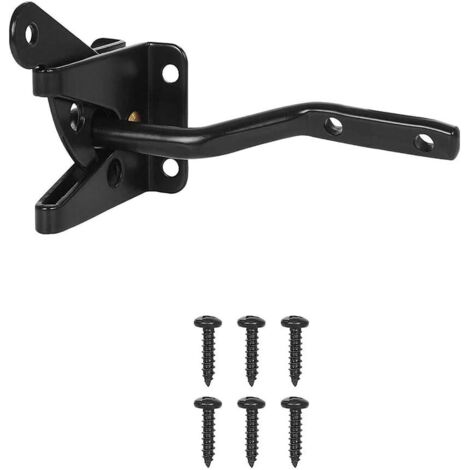 AIDUCHO 1 Pièce Verrou De Porte Automatique Noir, Serrure De Jardin Automatique, Verrou De Portail, Serrure De Porte À Verrouillage Automatique, Serrure De Porte De Jardin, Idéal Pour Porte De Jardin