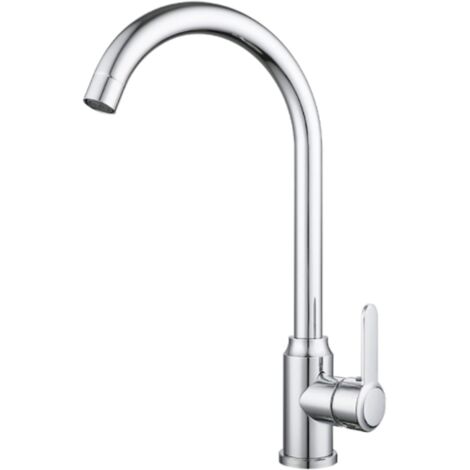 AIDUCHO Robinet De Cuisine Pour Acier Inoxydable, Bec Haut Rotatif À 360 °, Robinets D'évier À Levier Unique Pour Eau Chaude Et Froide (1/5)