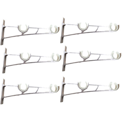 6pièces Tringle À Rideau En Métal Robuste, Support De Tringle À Rideaux, Double Tringle À Rideau Pole Holder, Support Rideau, Support De Tringle À Rideau En Aluminium, Support De Tringle À Rideau Or R (1/3)