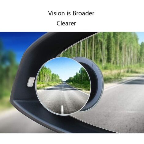 AIDUCHO Miroir D'angle Mort De Voiture, 2 Pièces, Rond Sans Cadre Haute Définition, Miroir D'angle Mort Réglable À 360 Degrés, Objectif Grand Angle De Recul, Pour Gm (1/5)