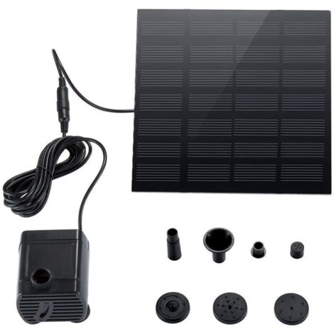AIDUCHO Pompe à eau submersible pour bassin de jardin à fontaine à énergie solaire Riloer 180L / H (1/5)