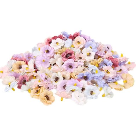 Fleurs Artificielles 100 Pièces Fleur Artificiel 3cm Tête Marguerite Artificielle Fait À La Main Fausse Fleur Faux Fleur En Tissu Soie Multicolore Pour Diy Artisanat Décoration Scrapbooking (1/5)