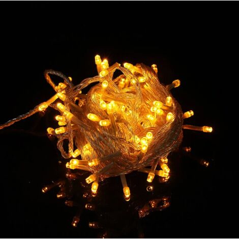 AIDUCHO 10m 100 Led Guirlande Lumineuse Carnaval Mariage Extérieur Jardin Intérieur Éclairage(Jaune) (1/3)