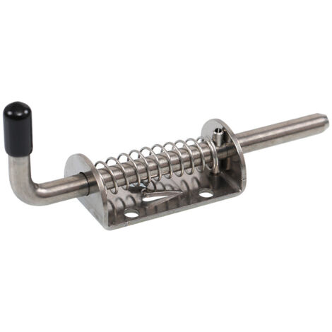 AIDUCHO Verrou Portail 2 Pièces Loquet Porte Verrou De Porte Loquet Verrou Porte Coulissante Boulon Coulissant Targette A Ressort Loquet À Ressort Pour Porte De Garage 128 X 47 Mm Argent