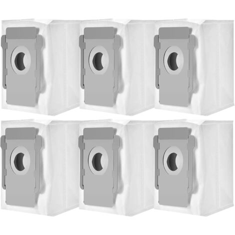 Lot De 6 Sacs De Rechange Compatibles Pour Irobot I3 I7 I7+ E5 E6 E7 S9, Accessoires De Nettoyage Sous Vide Pour Roomba I7, Pour Aspirateur De Base Propre (1/5)