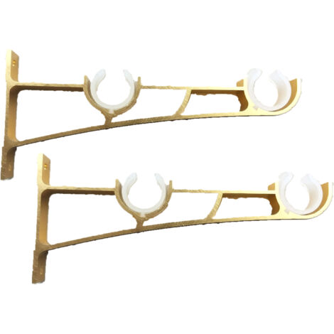 AIDUCHO 2pièces Tringle À Rideau En Métal Robuste, Support De Tringle À Rideaux, Double Tringle À Rideau Pole Holder, Support Rideau, Support De Tringle À Rideau En Aluminium, Support De Tringle À Rid (1/3)