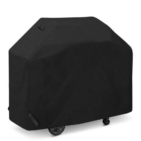 AIDUCHO Housse De Barbecue Avec Sangles Latérales, Couverture De Gril Étanche, Coupe-Vent, Anti-Uv, Résistant À La Déchirure Tissu Oxford 600d Bache De Protection Pour Barbecue (147x61x122cm) - Noir (1/5)