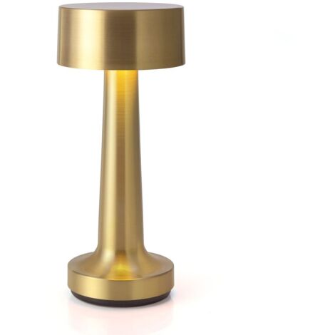 AIDUCHO Lampe De Table Sans Fil, Lampe De Table Variable, Lampe De Table Avec Pile, Lampe De Chevet Lampe De Bureau, Lampe De Table Pour Salon Chambre, 3 Couleurs De Lumière (Doré) (1/5)
