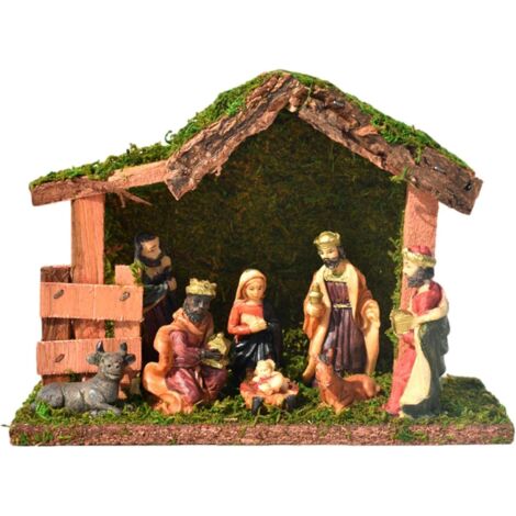 Nativité Set Complet, Crèche De Noël - Ensemble De Nativité Creche, Nativité Noel Figurines En Résine Pour Décor De Vacances Pour Crèche De Noël En Polyrésine - B (1/5)