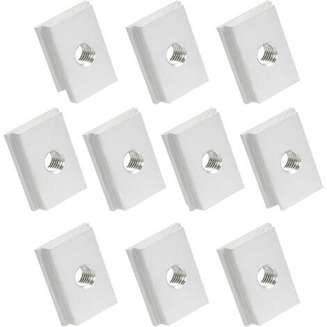 AIDUCHO Écrous à Fente Coulissante M8 En Forme De T, En Alliage D'aluminium Galvanisé Pour Scies De Table Et Bancs De Travail du Bois, 10 Pièces(Argenté) (1/5)