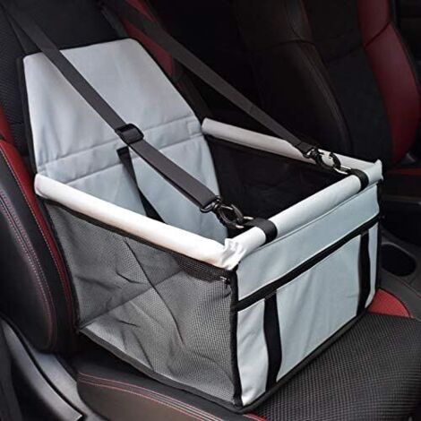 AIDUCHO Siège D'appoint De Voiture Pour Les Chiens Ou Chats Sac Transport Chien Voiture Housse De Rehausseur En Tissu Oxford Étanche Avec Ceinture De Sécurité De Voyage Chinots Gris (1/5)