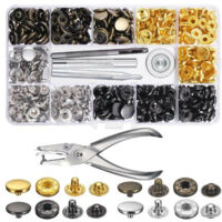 ZXPASRA 120 pièces oeillets pour baches,Oeillet de rondelle Kit,5mm Metal Ensembles Oeillets couture pour rideaux,pince à oeillets pour bâche,pince a oeillet pour bache,pour Bâche en Tissu Bricolage C