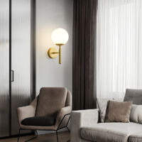 YIDOMDE Applique moderne Applique LED Applique LED miroir Applique LED cristal Applique d'intérieur moderne Applique blanche crème-Modèle doré Support en acier inoxydable, E27 Lumière chaude monochrom