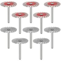 AIDUCHO 10 Lames de Sculpture sur Pierre de 40 Mm, Mini Lames de Scie à Gravure Turbo Diamant, Roue de Coupe en Métal
