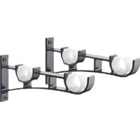 AIDUCHO 2pièces Tringle À Rideau En Métal Robuste, Support De Tringle À Rideaux, Double Tringle À Rideau Pole Holder, Support Rideau, Support De Tringle À Rideau En Aluminium, Support De Tringle À Rid