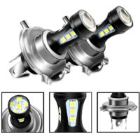 H7 Ampoule Led Feux Anti Brouillard DC 12V 950lm Pur Blanc 6000K Ampoules LED feux de jour pour Replacer Halogène H7 (2PCS)