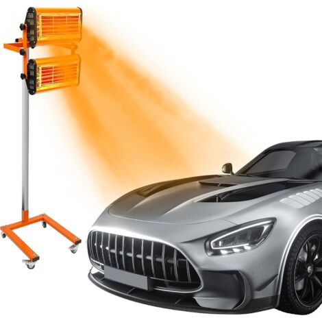 Infrared Paint Curing Lamp, 2 x 1000W Infrared Dryer with Timer, Dryer Heater Short Wave Body Panel Curing Light Car Baking Paint Tool for Automotive Repair (1/5)