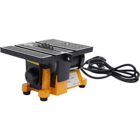 Portable Mini Bench Saw, Electric Table Saw, Multi-Angle Cutting Machine 4500RPM with Two Saw Blades for Metal, Wood, Glass & Stone Fine Cutting